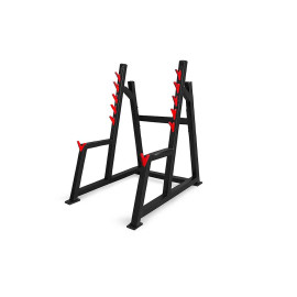 مقر اسکات حرفهای A-frame با ۱۲ قاب قرمز – نگهداری دمبل و وزنه